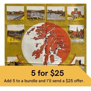 West Scotland tea towel or wall hanging.